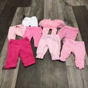Carters Baby‎ girl 3 months pink printed leggings bundle